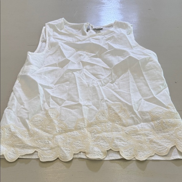 J. Crew Embroidered-trim shell Size XXS - Picture 3 of 11